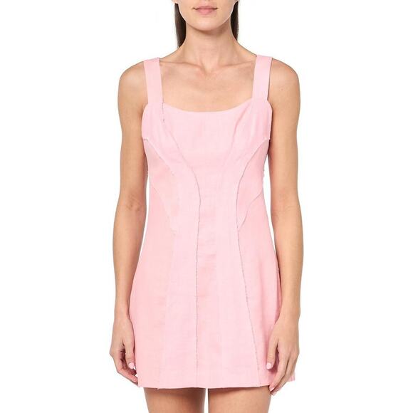 Ramy Brook Women's Linda Linen Mini Dress in Pink Size 10​​